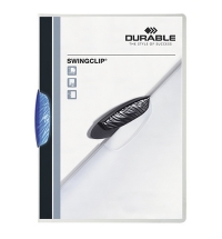 Пластиковая папка с клипом Durable Swingclip синяя А4, до 30 листов, 2260-07