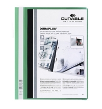 Скоросшиватель пластиковый Durable Duraplus зеленый А4, 2579-05