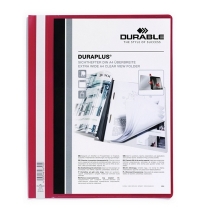 Скоросшиватель пластиковый Durable Duraplus красный А4, 2579-03