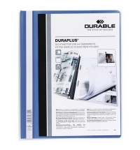 Скоросшиватель пластиковый Durable Duraplus голубой А4, 2579-06