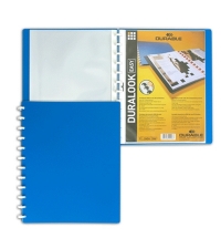 Папка файловая Durable Duralook Easy голубая на 20 файлов, А4, 2426-06