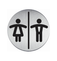 фото: Указатель Туалет дамский/мужской Durable 83мм, сталь, 4920-23