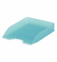Лоток горизонтальный для бумаг Durable Basic Tray А4 прозрачный голубой, 1701673014