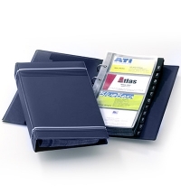 Визитница Durable Visifix на 200 визиток ПВХ, синяя, 255х145мм, разделитель A-Z, 2385-07